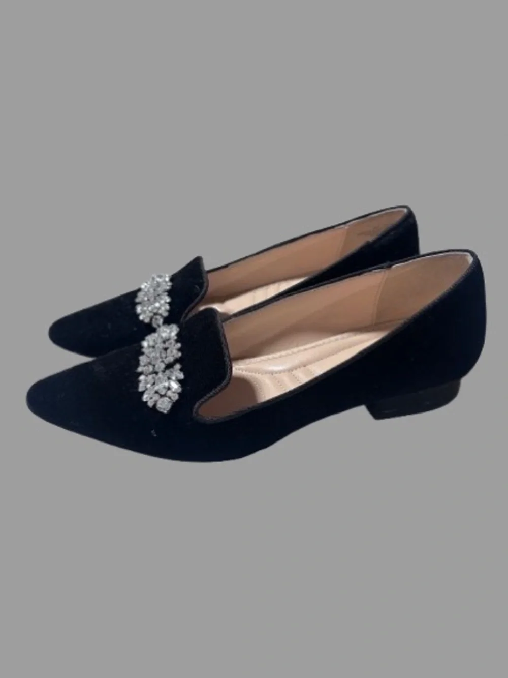 Adrienne Vittadini Palo black velvet flats